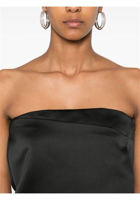 Black satin wrap mini dress Philosophy di Lorenzo Serafini - women PHILOSOPHY DI LORENZO SERAFINI | 042071350555